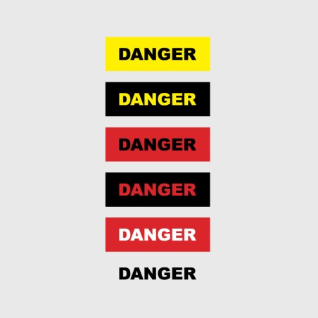 Stickers de sécurité Danger