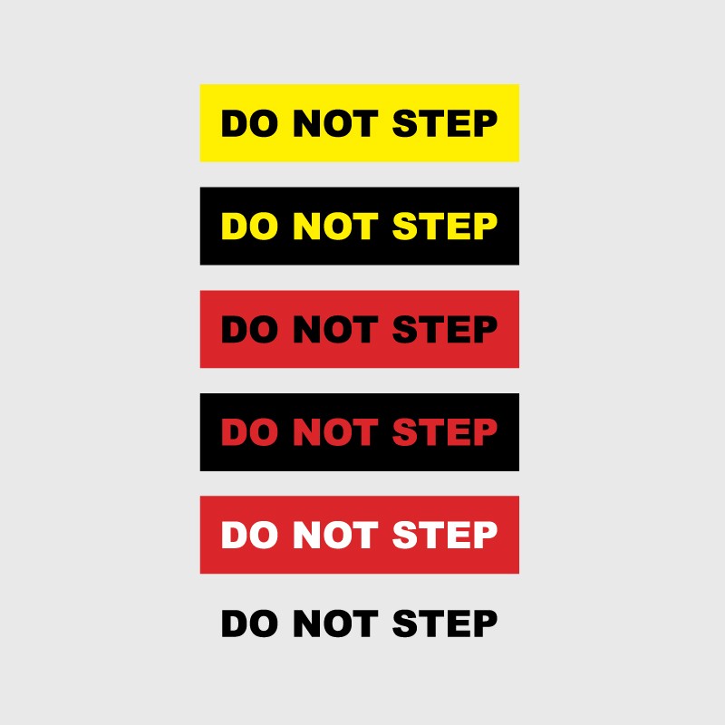 Stickers de sécurité Do Not Step