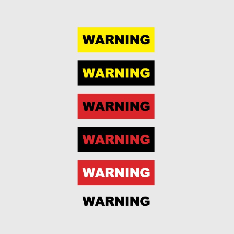 Mon Bel Avion - Stickers de Sécurité Warning
