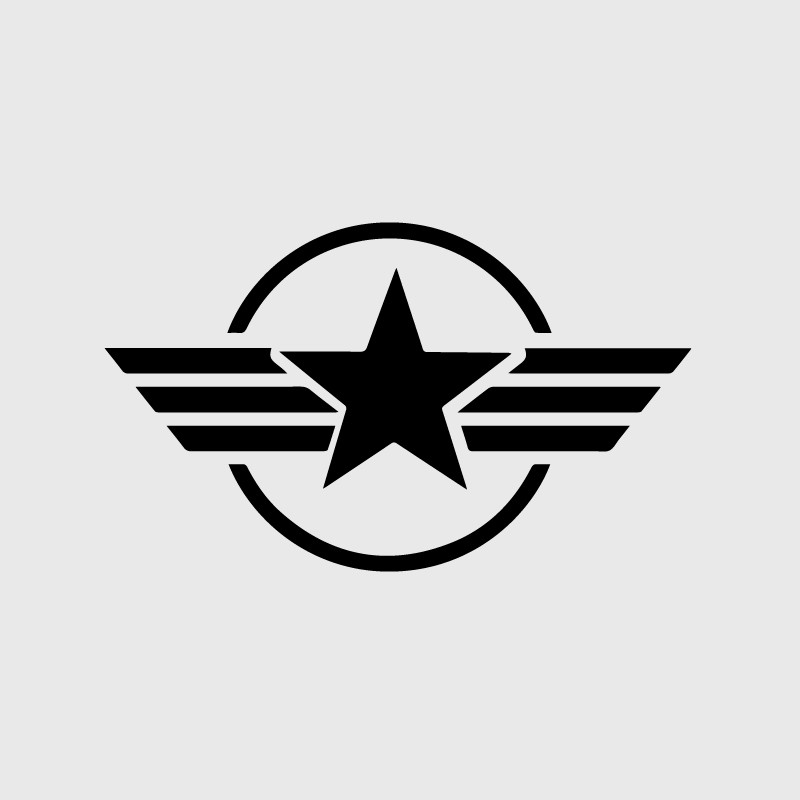 Stickers étoile aile cercle